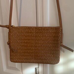 Madewell The Knotted Woven Tan Crossbody Bag